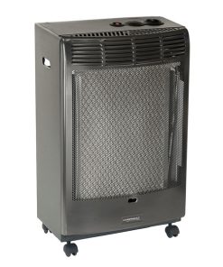 Encendido piezoeléctrico. 3 niveles de potencia. Superficie máx. Calefacción 100 m³. Consumo 220 gr/h. 45x35xh.78 cm.